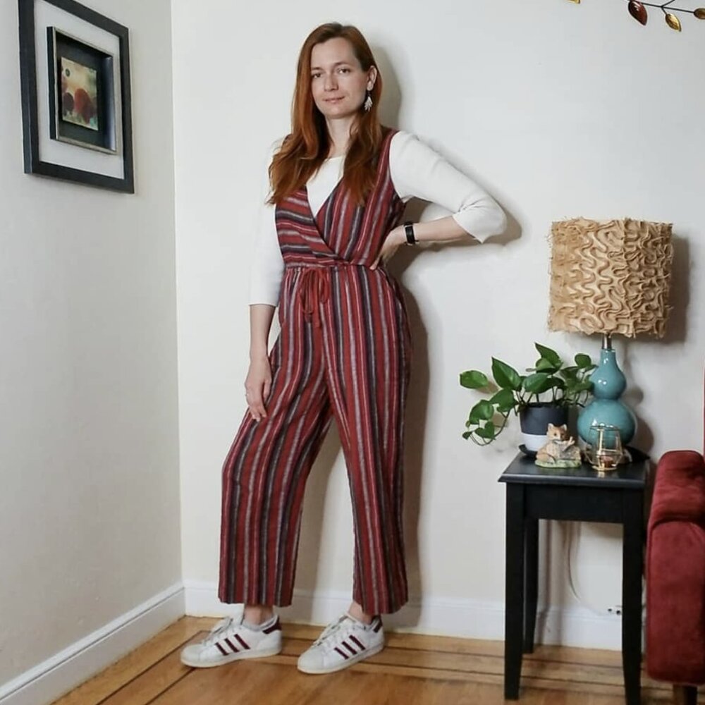 Bridge & Burn Striped Jumpsuit